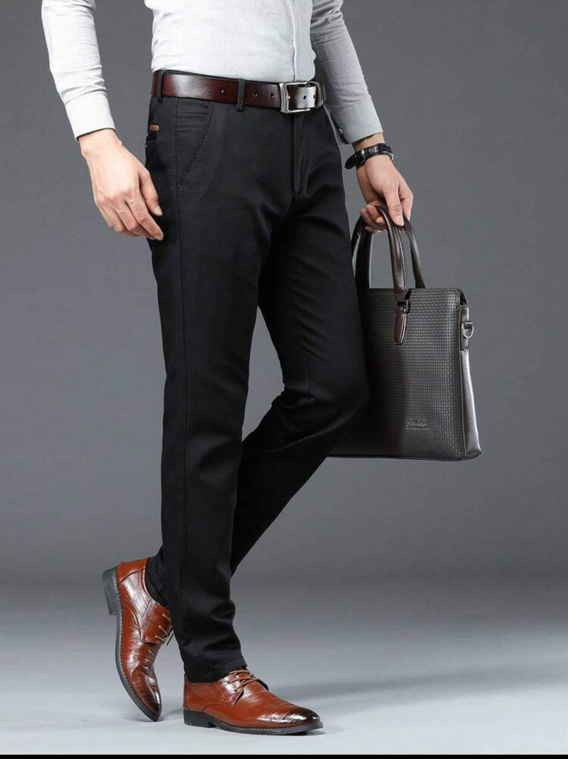 Men’s straight stretch business pants