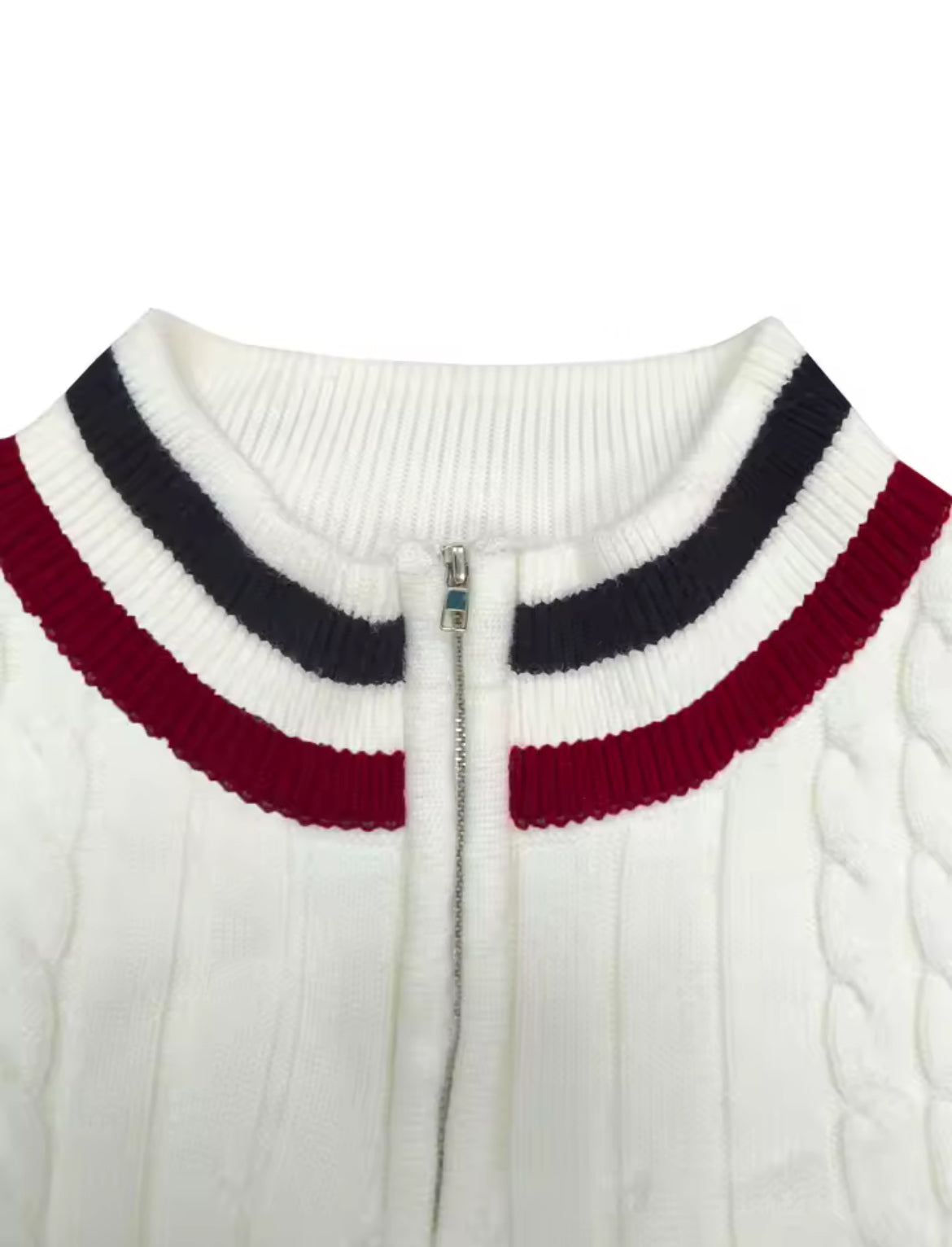 Men long sleeve half zipper collar neck sweater