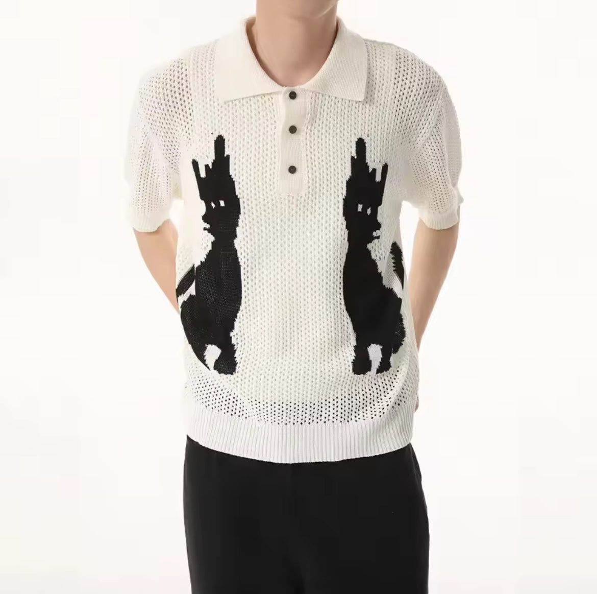 Men’s knit polo Tee