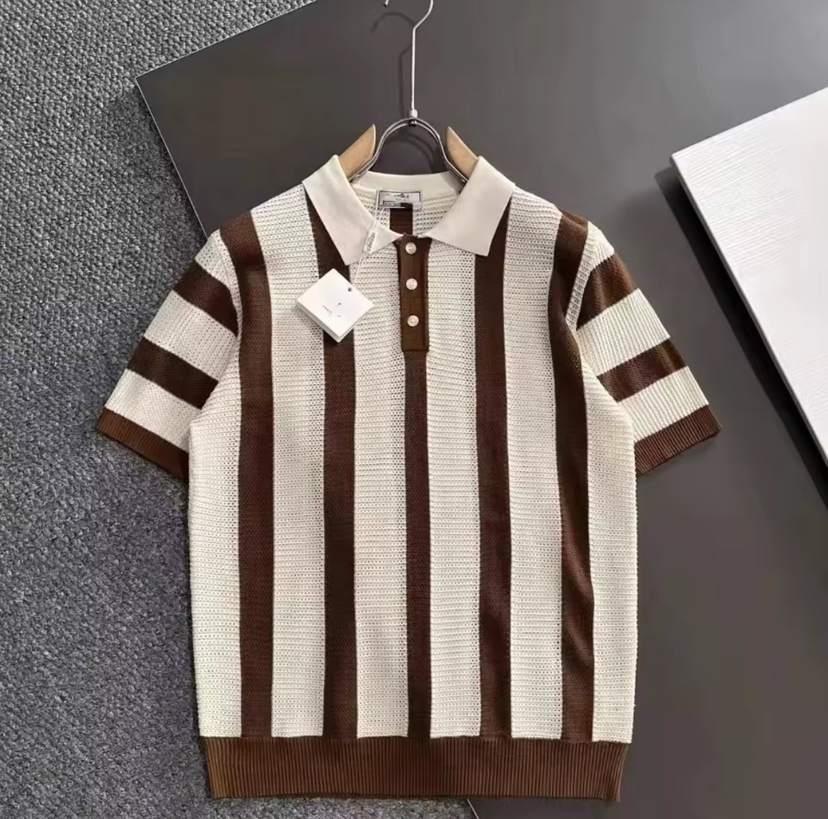 Striata men’s Knit Polo
