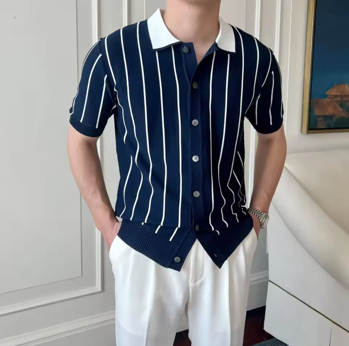 Short sleeve men’s knit shirt new arrival