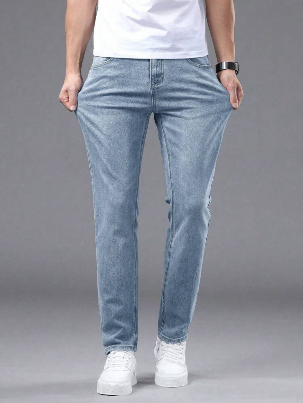 Men stretchy straight Fit Jeans