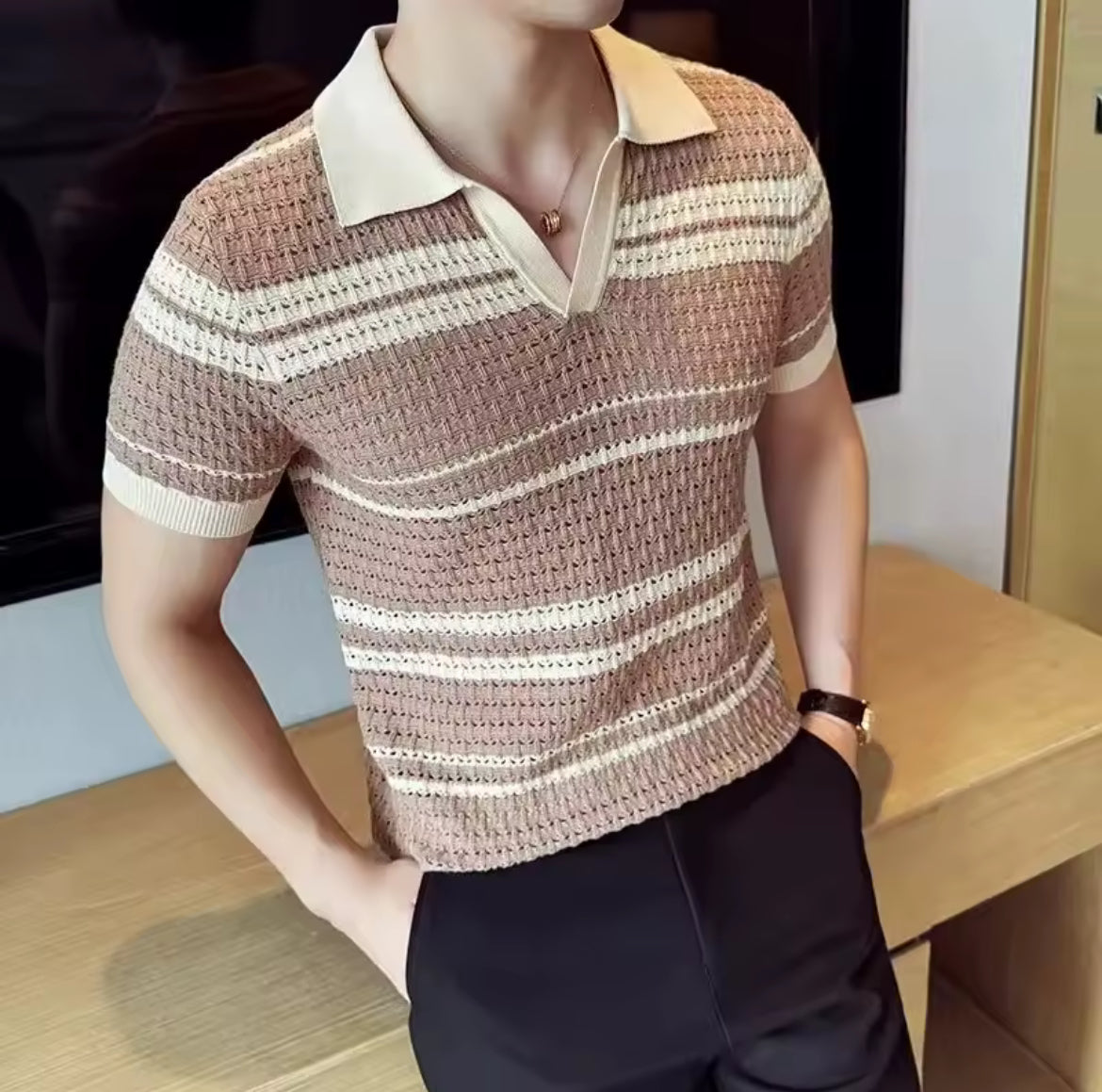 Velin Knit smart casual polo
