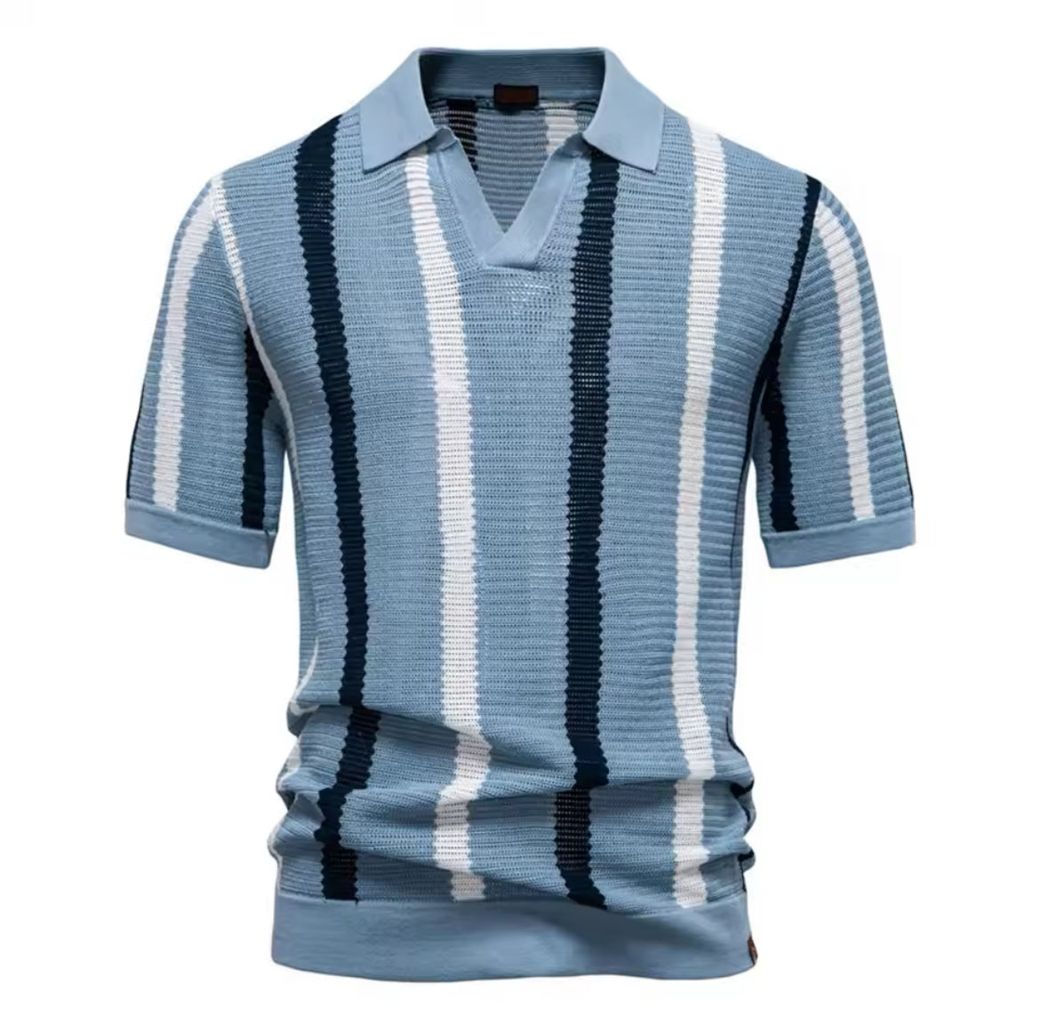 Stripped knit Polo men’s Tee