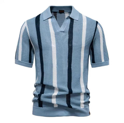 Stripped knit Polo men’s Tee