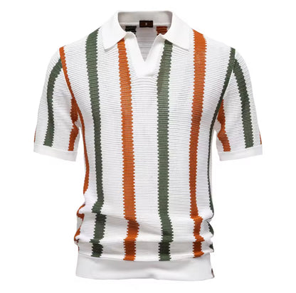 Stripped knit Polo men’s Tee