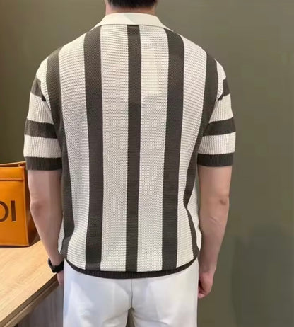 Striata men’s Knit Polo