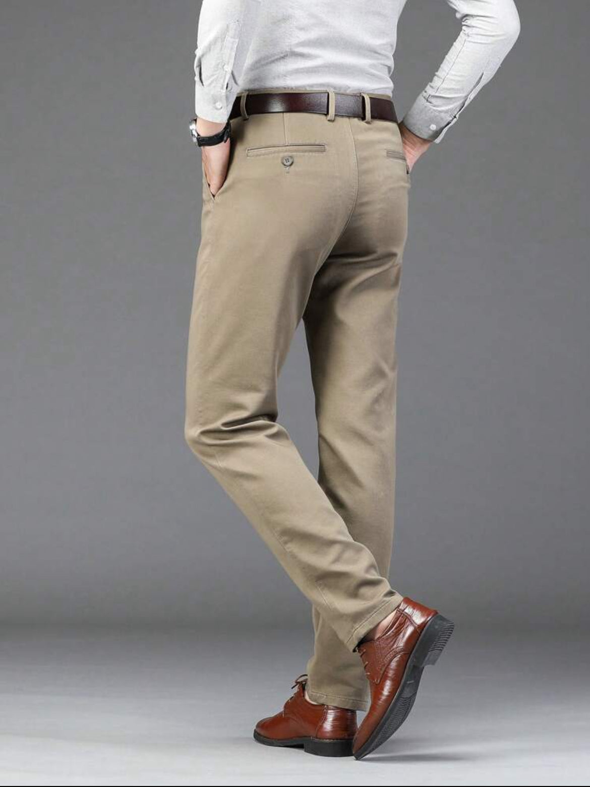 Men’s straight stretch business pants
