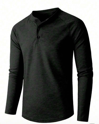 Men’s half button Knit Tee