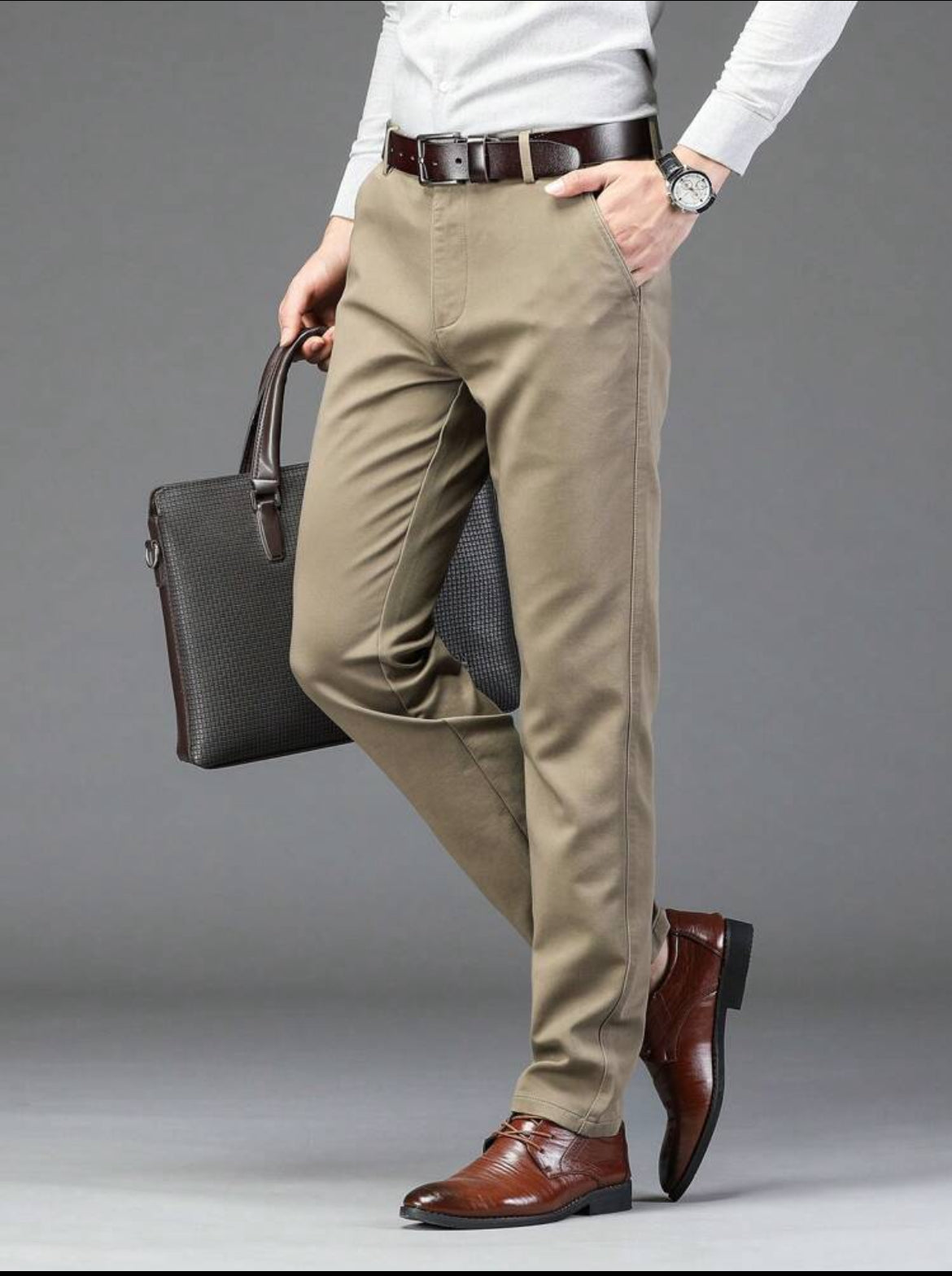 Men’s straight stretch business pants