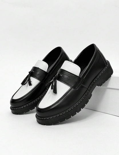 Men thick sole slip on loafers