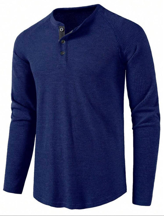 Men’s half button Knit Tee