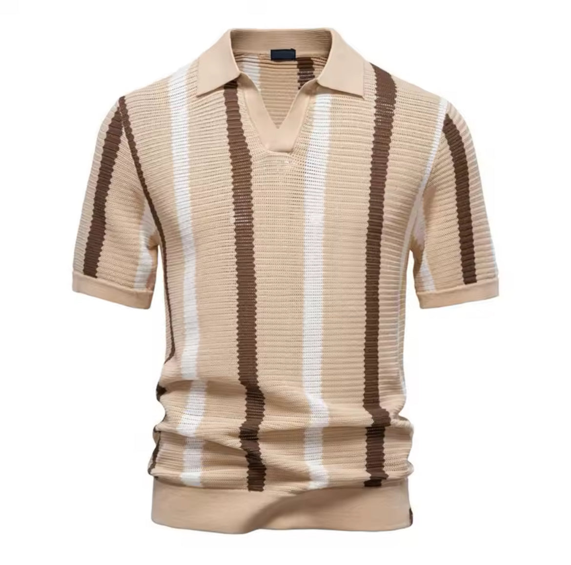 Stripped knit Polo men’s Tee