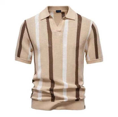 Stripped knit Polo men’s Tee