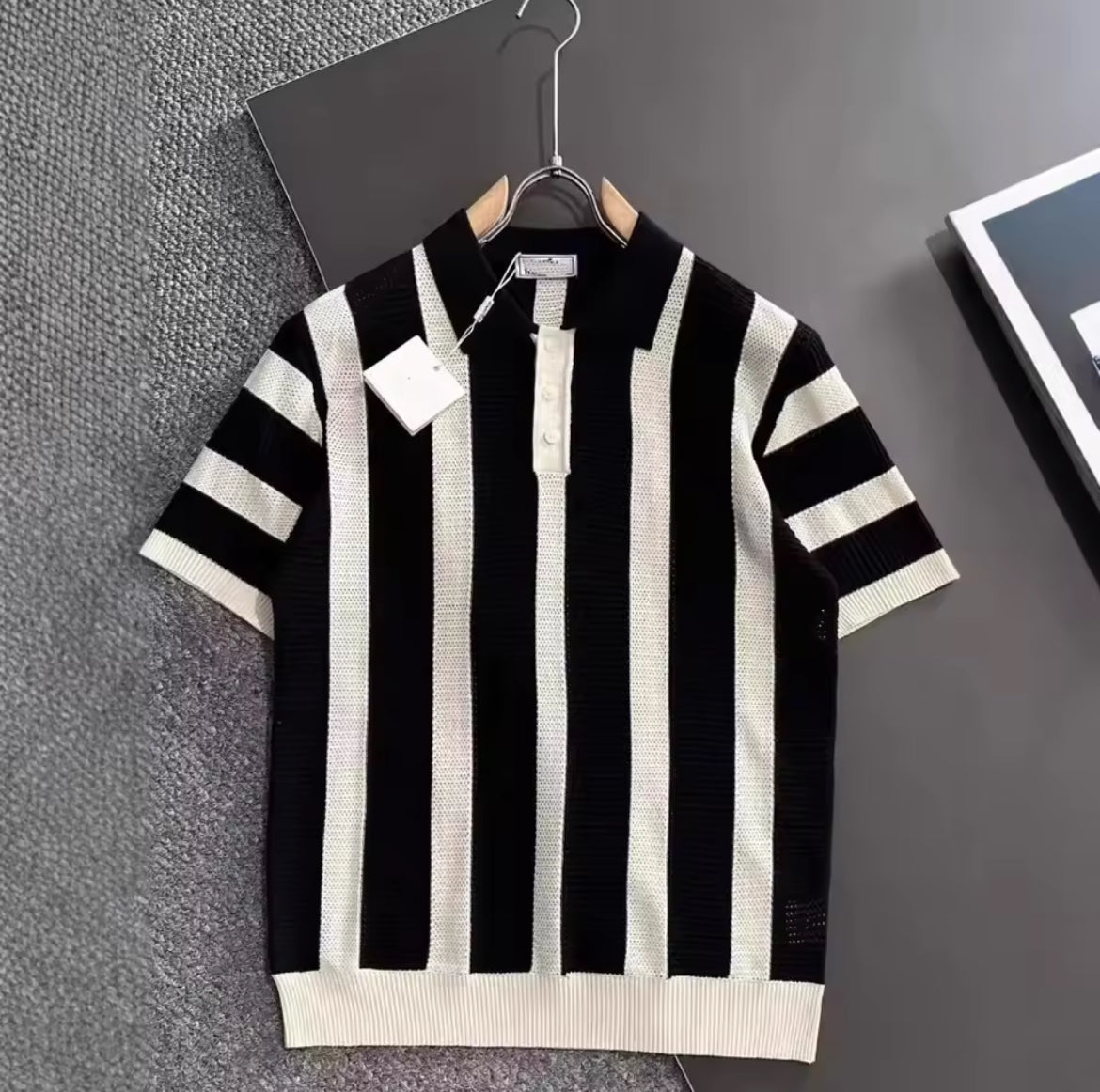 Striata men’s Knit Polo