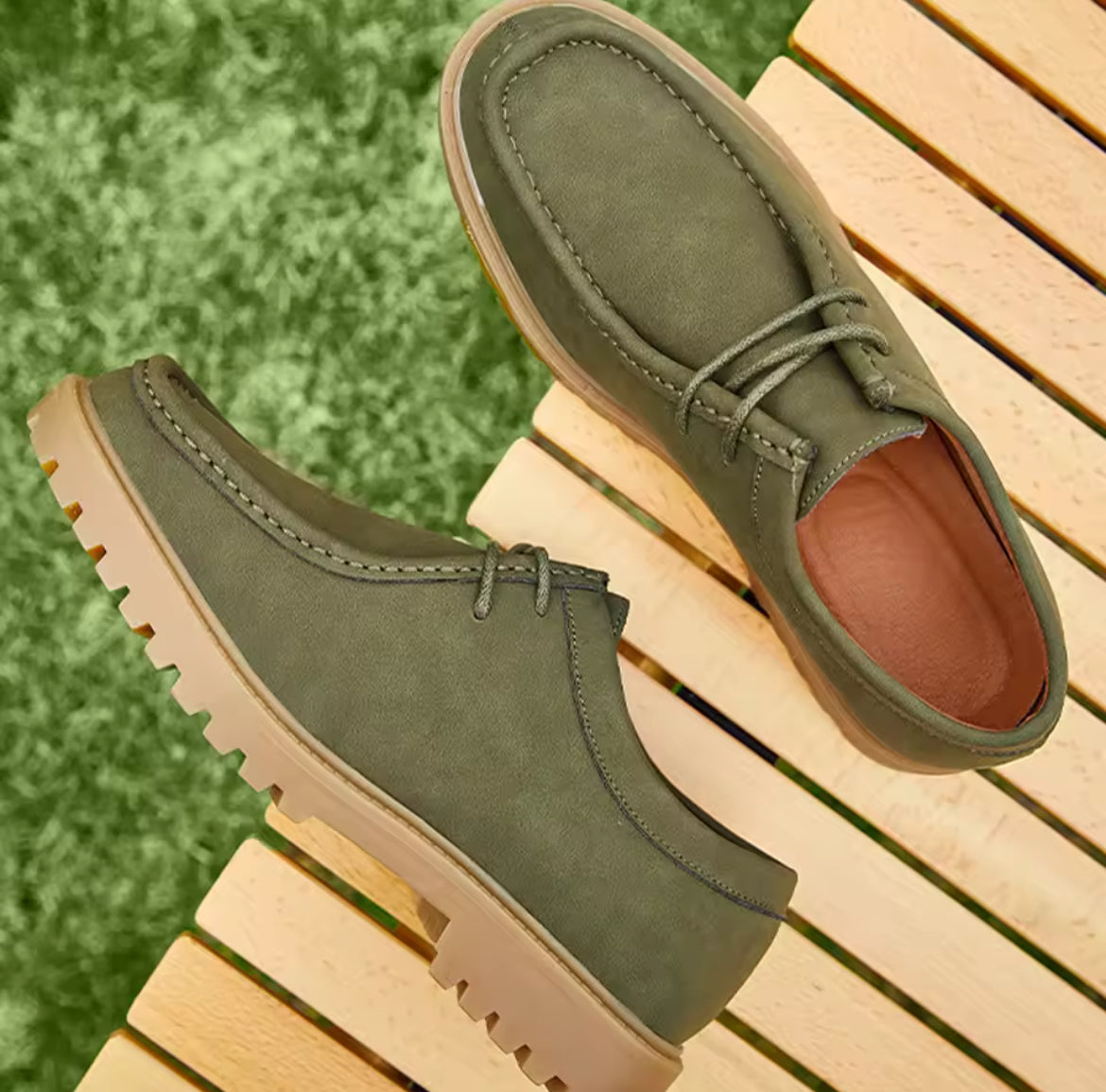 Classic retro lace up casual derby shoes