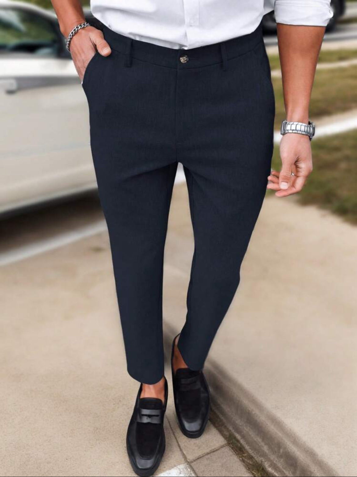 Navy blue / 36 / 91% polyster