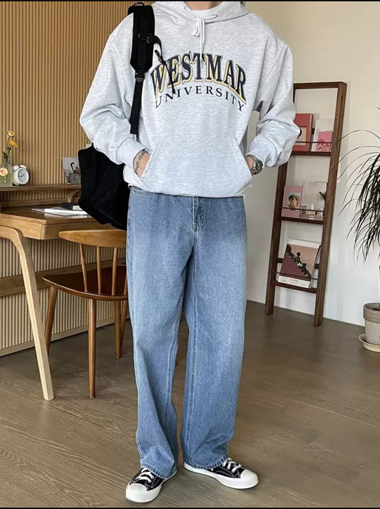 Men washed Loose Fit Jeans