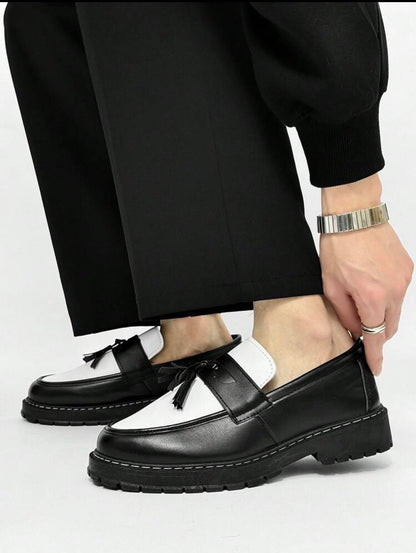 Men thick sole slip on loafers