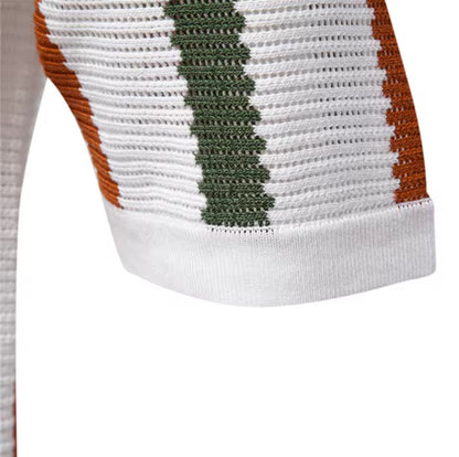 Stripped knit Polo men’s Tee