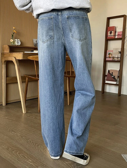 Men washed Loose Fit Jeans