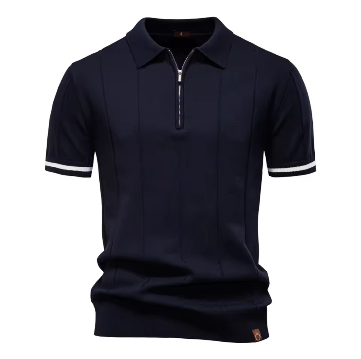 Men’s solid Knit Collar T-Shirt