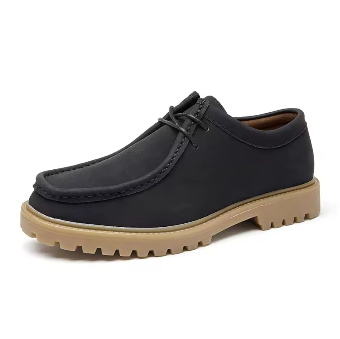 Classic retro lace up casual derby shoes