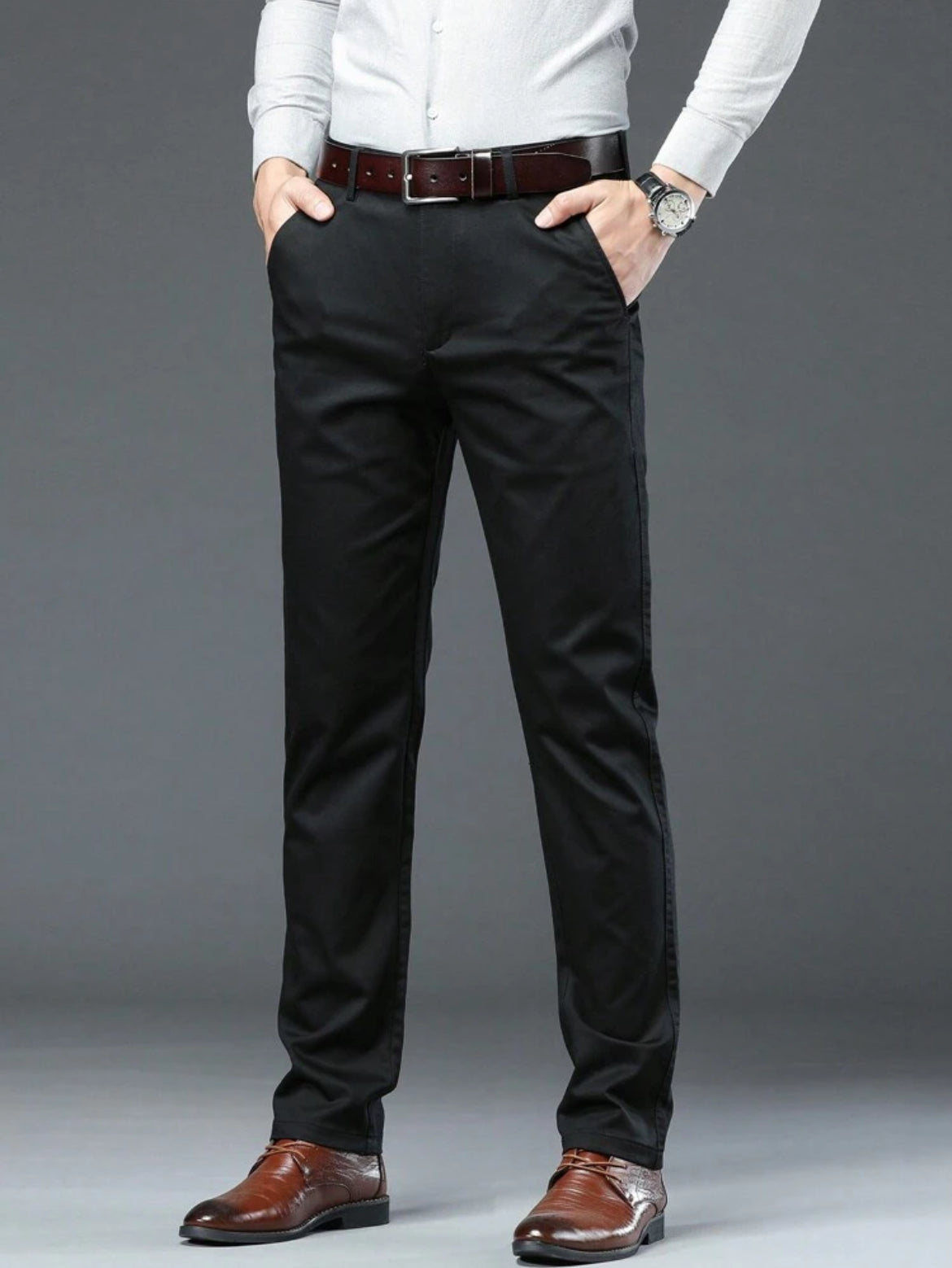 Men’s straight stretch business pants