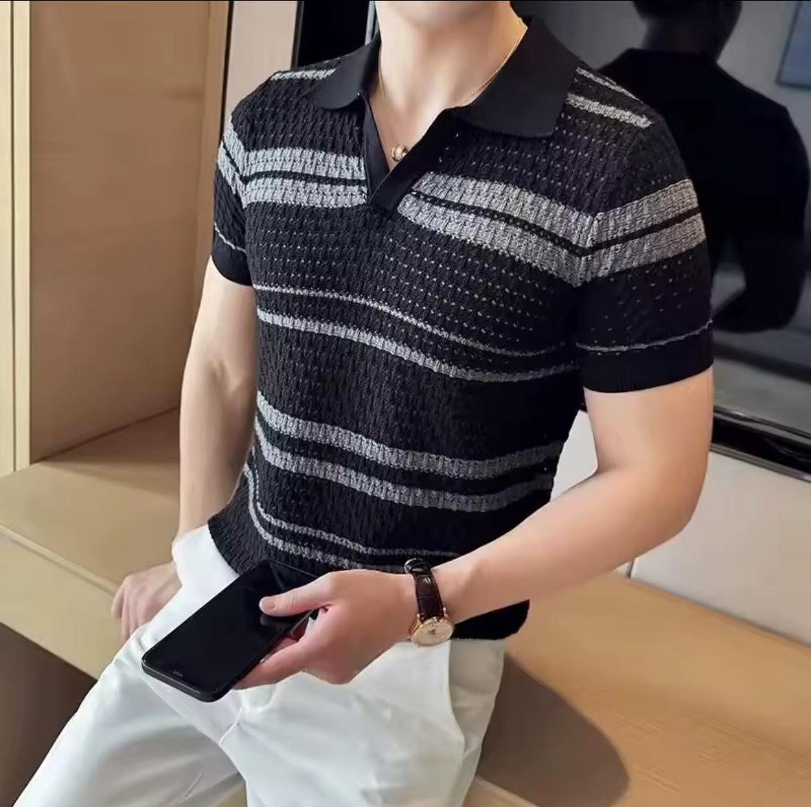 Velin Knit smart casual polo