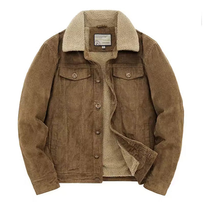 Rustic Sherpa Corduroy Jacket