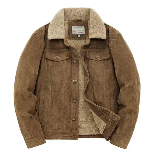 Rustic Sherpa Corduroy Jacket